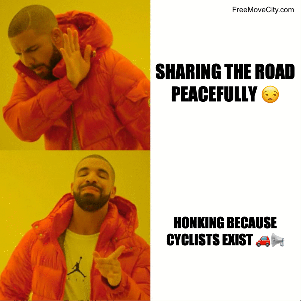 meme about drivers and cyclists