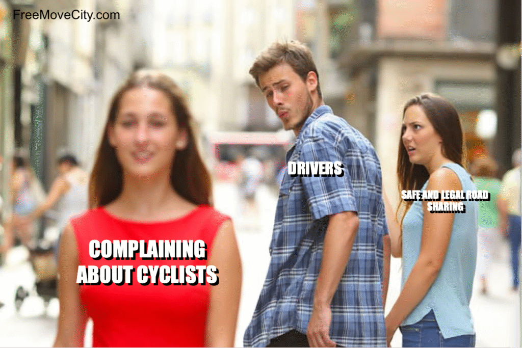 meme about drivers and cyclists