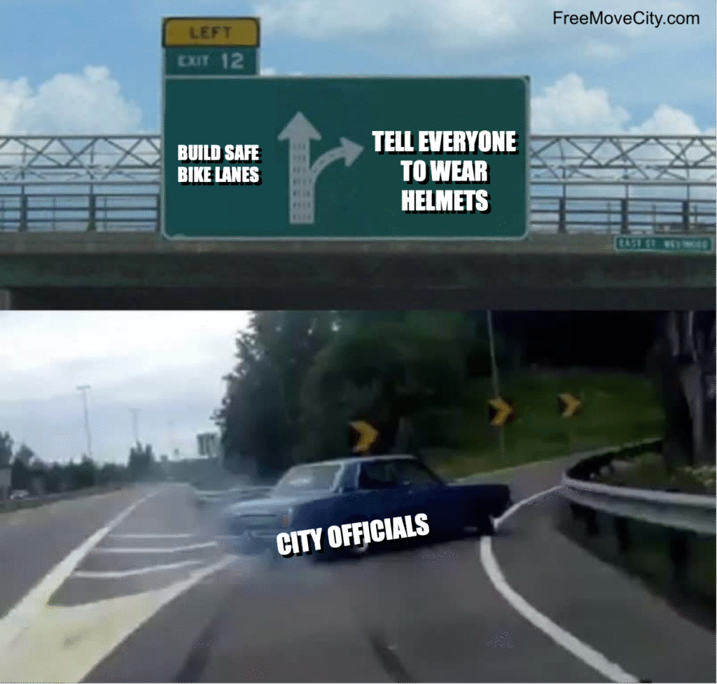 meme about bike helmets